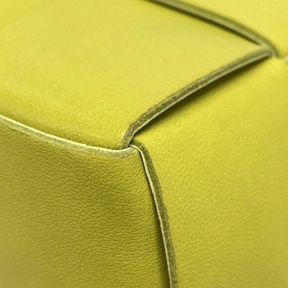 BOTTEGA VENETA Small Cassette Crossbody/Maxi Intrecciato - Yellow Leather - Picture 11 of 16